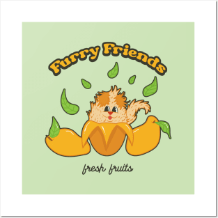 MangopPup: furry friends, fresh fruits Posters and Art